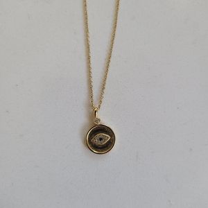 Gorjana Madison Evil Eye Coin Necklace
